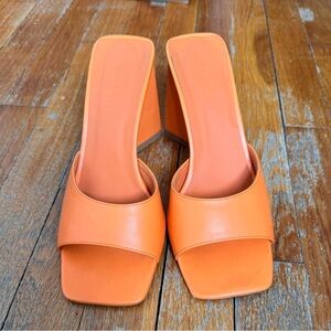 Billini orange heeled sandals